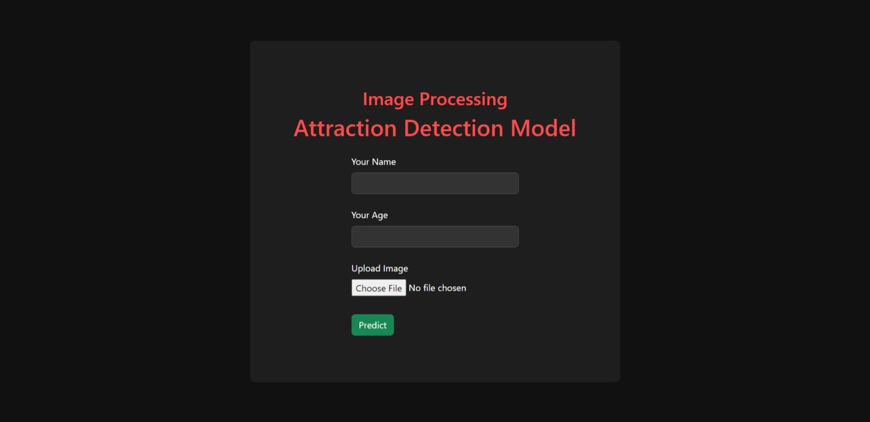 Face Attraction Detection Application