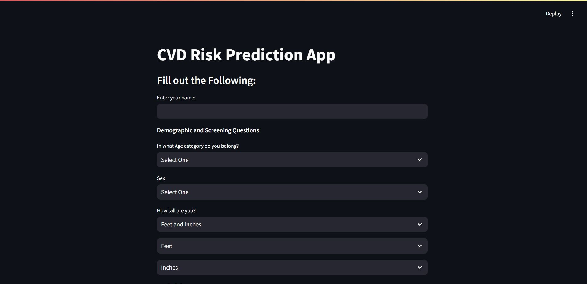 CVD Risk Prediction App